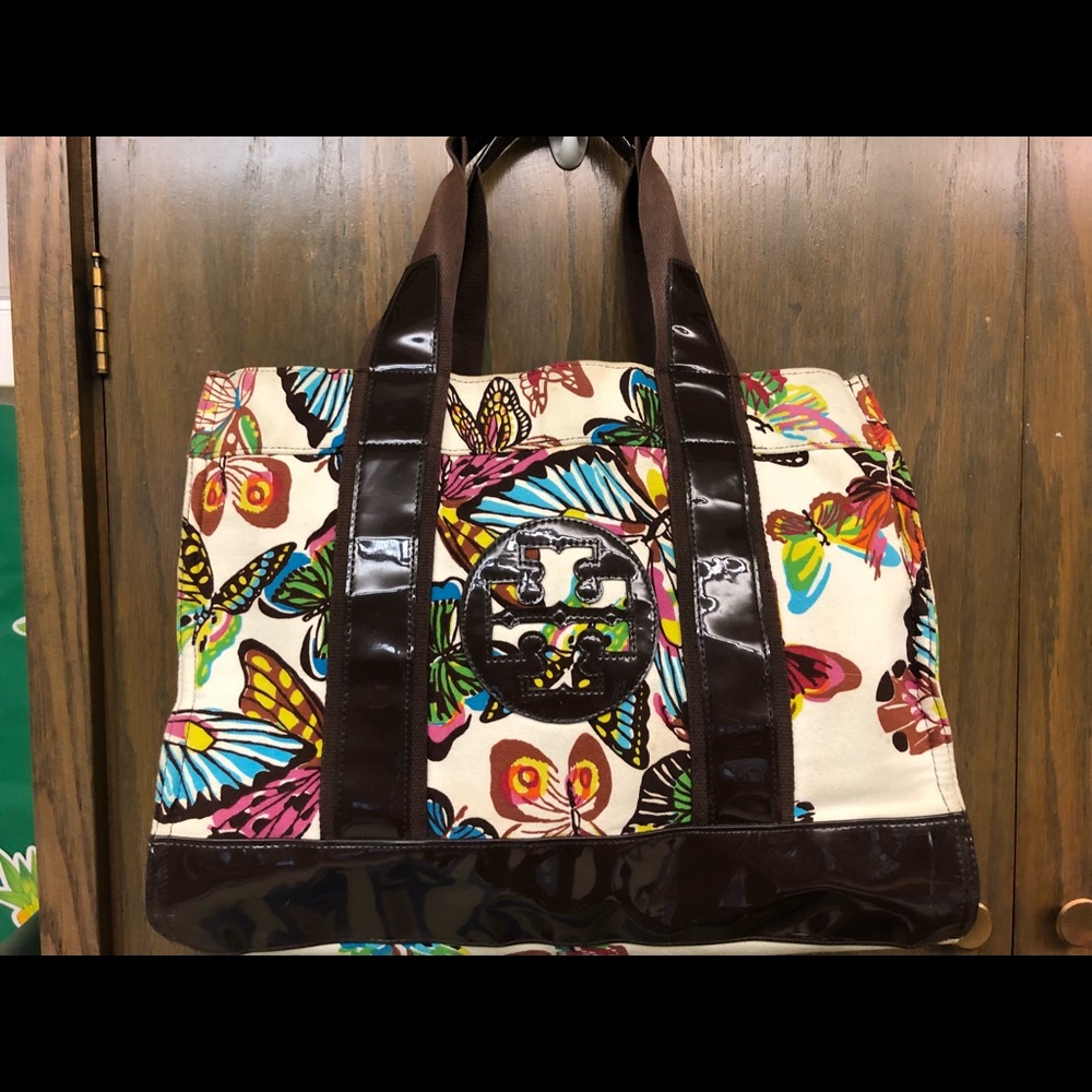 Tory Burch Butterfly Large Canvas Tote